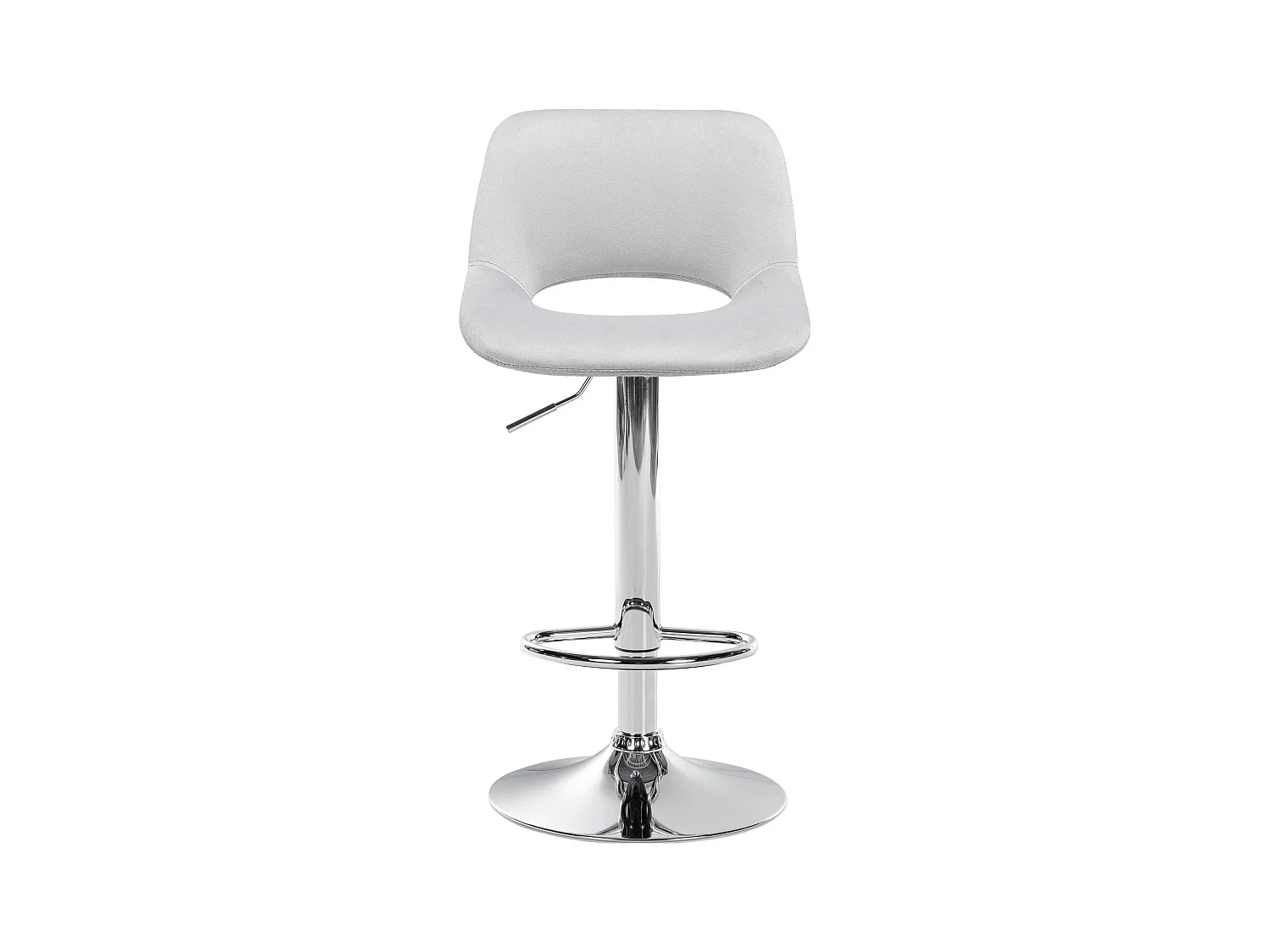 Lot de 2  Tabouret de bar - Velours - Gris clair - Camden