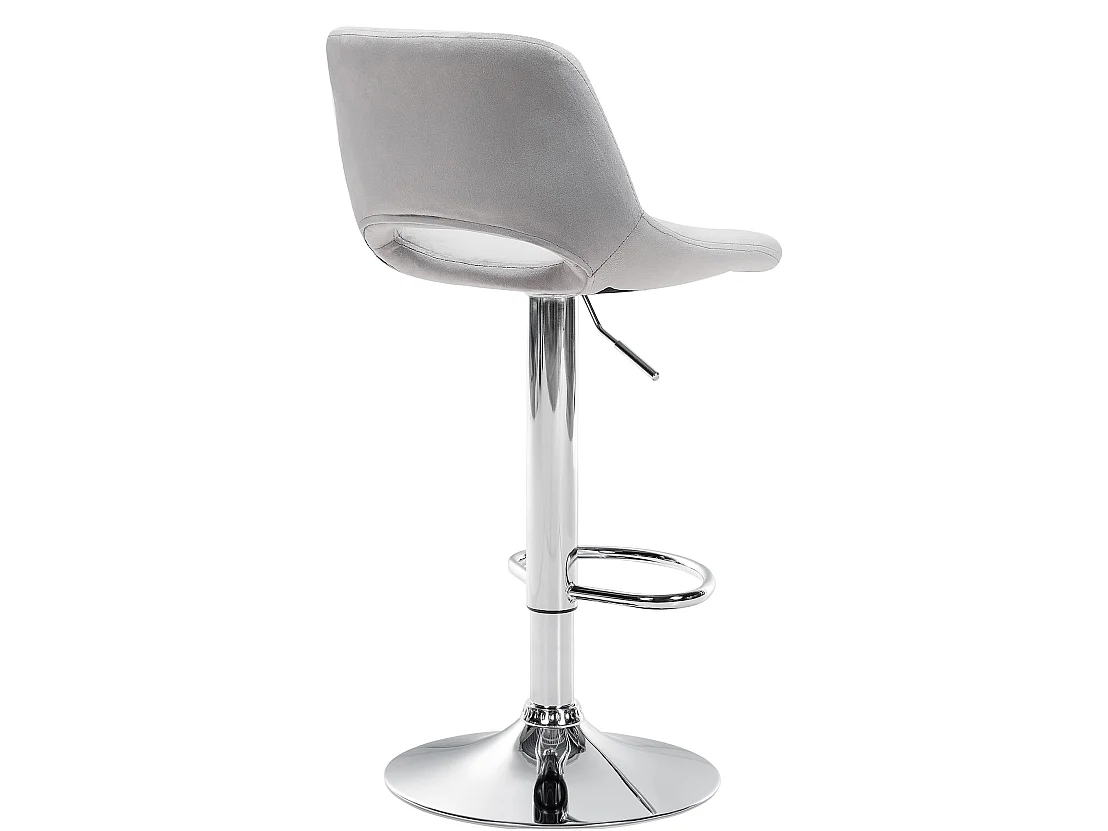 Lot de 2  Tabouret de bar - Velours - Gris clair - Camden