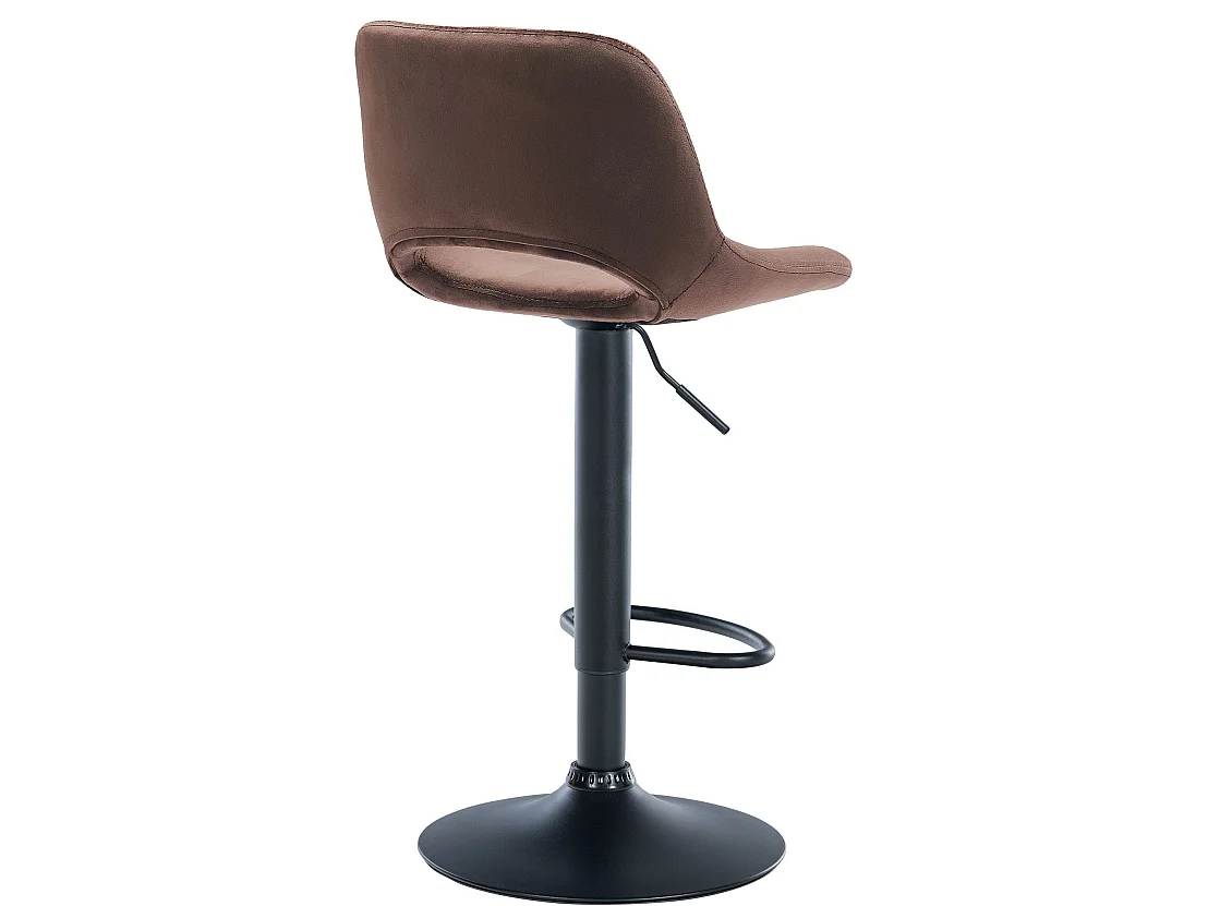 Lot de 2  Tabouret de bar - Velours - Marron - Camden