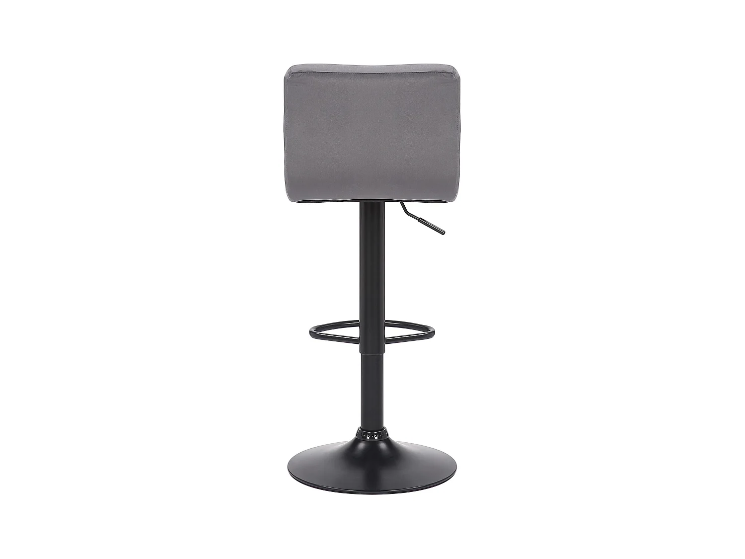 Lot de 4  Tabouret de bar - Velours - Gris - Feni