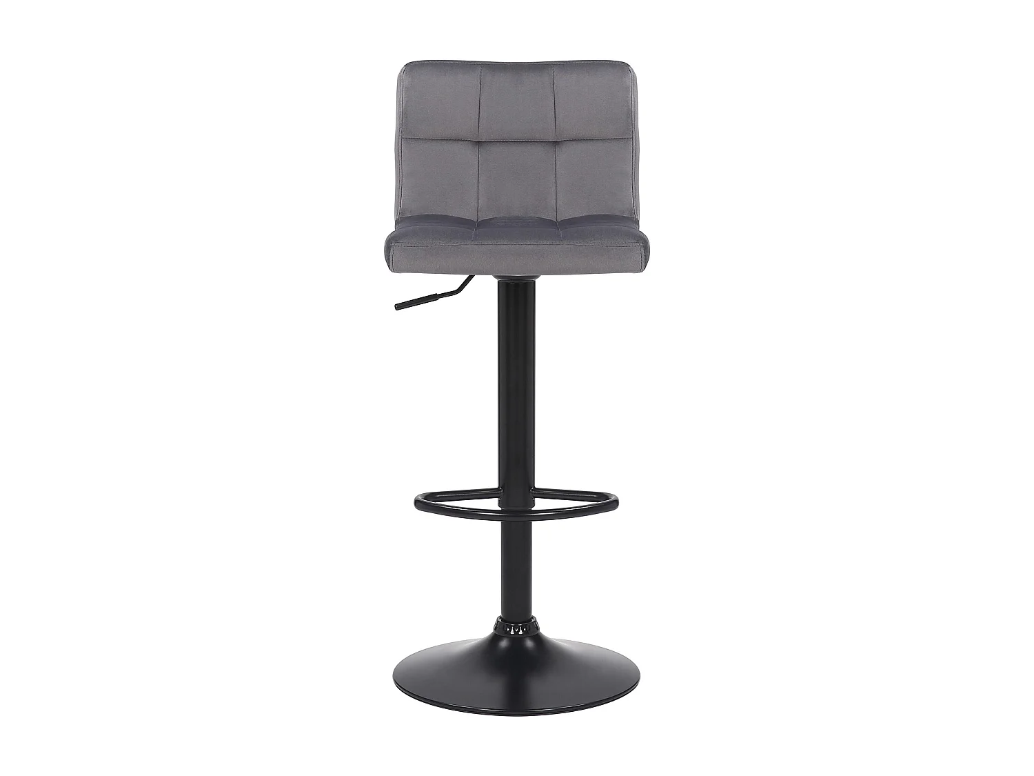 Lot de 4  Tabouret de bar - Velours - Gris - Feni