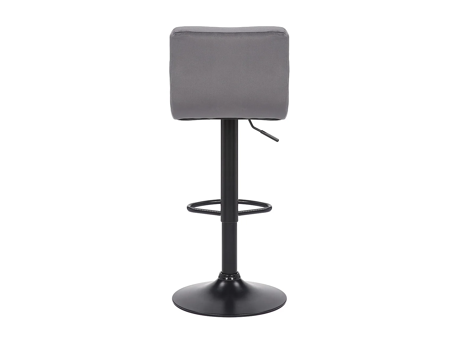 Lot de 4  Tabouret de bar - Velours - Gris - Feni