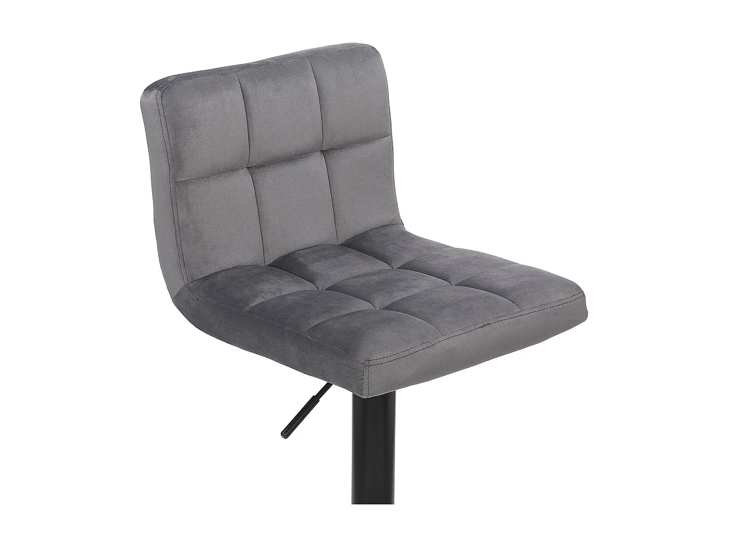 Lot de 4  Tabouret de bar - Velours - Gris - Feni