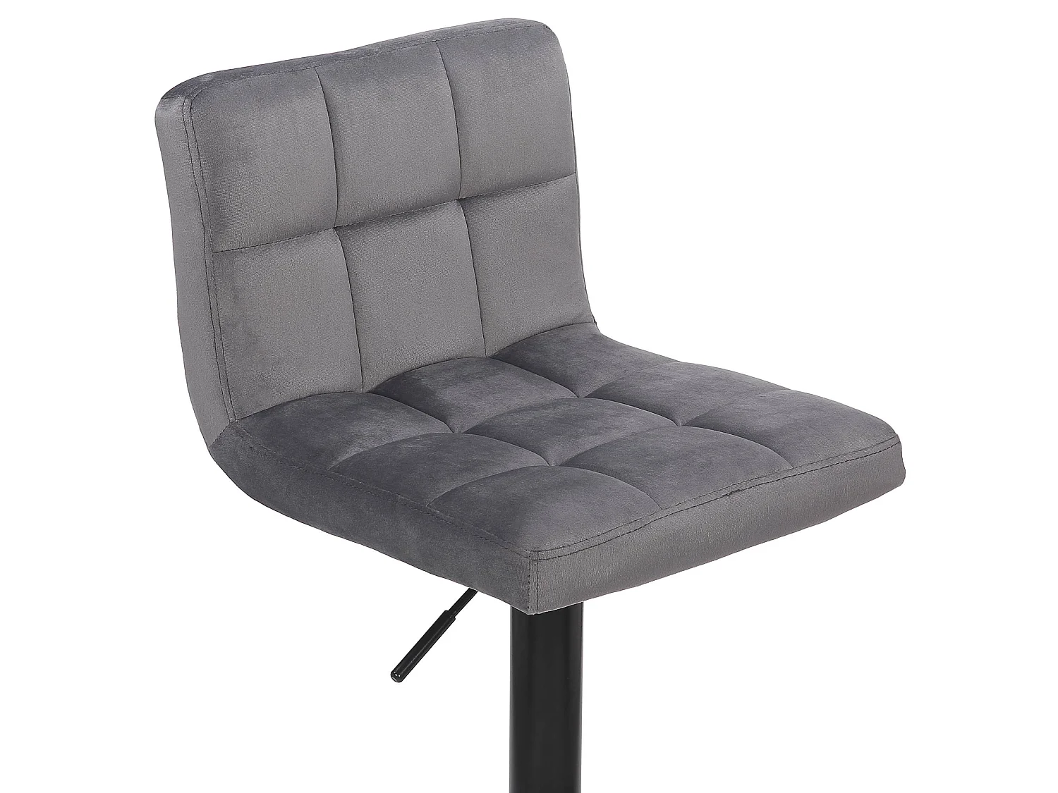 Lot de 4  Tabouret de bar - Velours - Gris - Feni