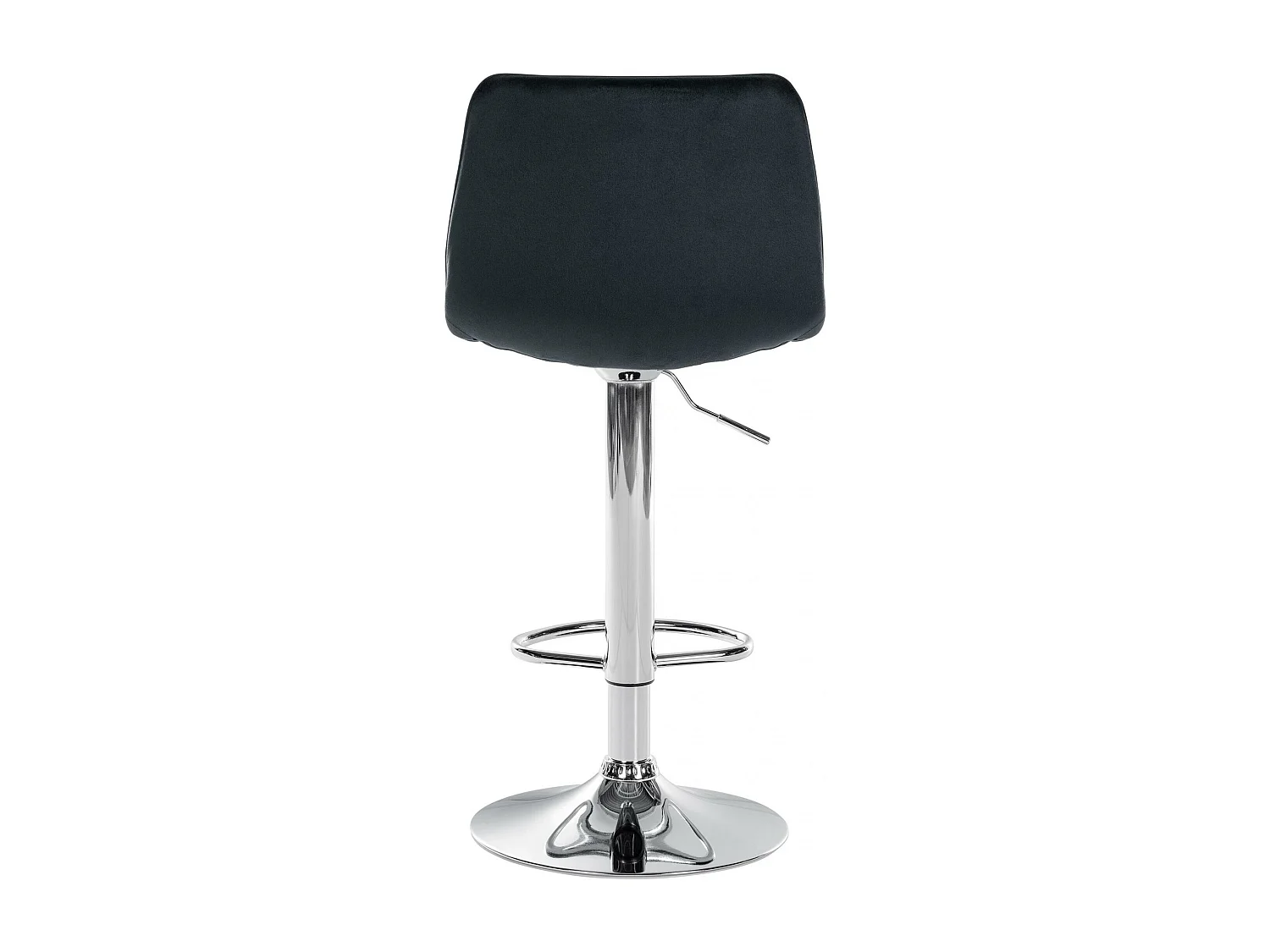 Lot de 2  Tabouret de bar - Velours & Chrome - Noir - Lex