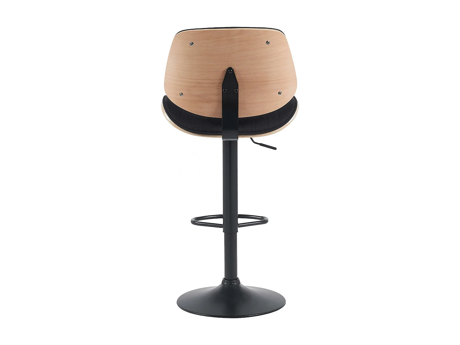 Tabouret de bar - Tissu & Noir - Nature / Noir - Clawson