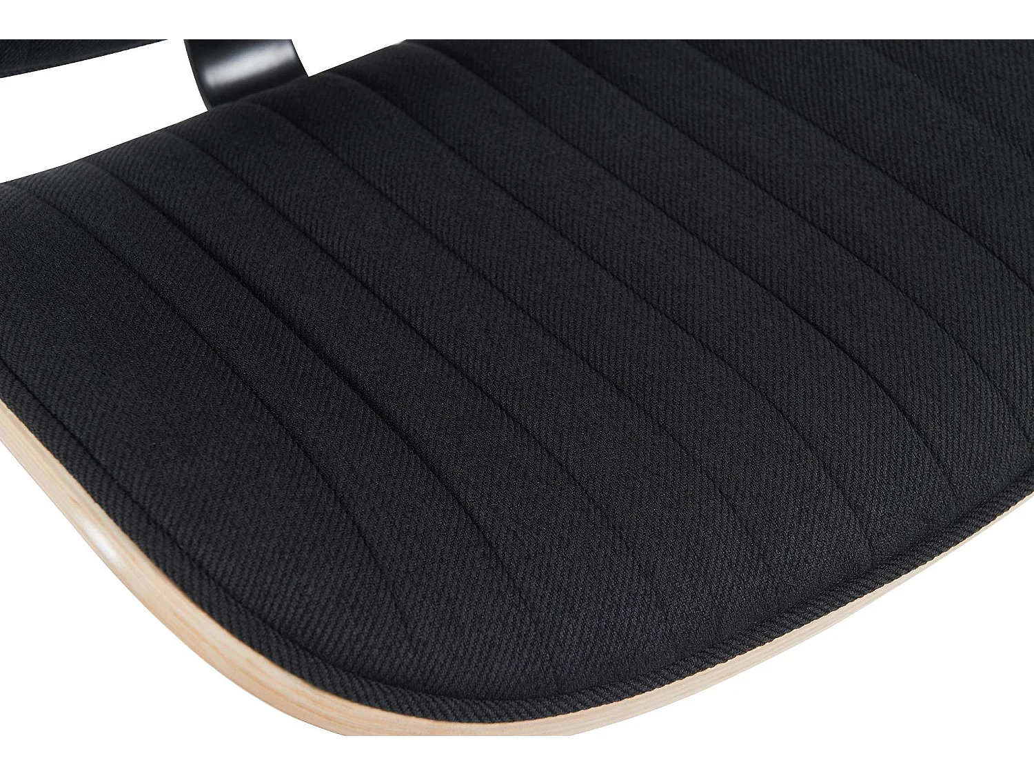 Tabouret de bar - Tissu & Noir - Nature / Noir - Clawson