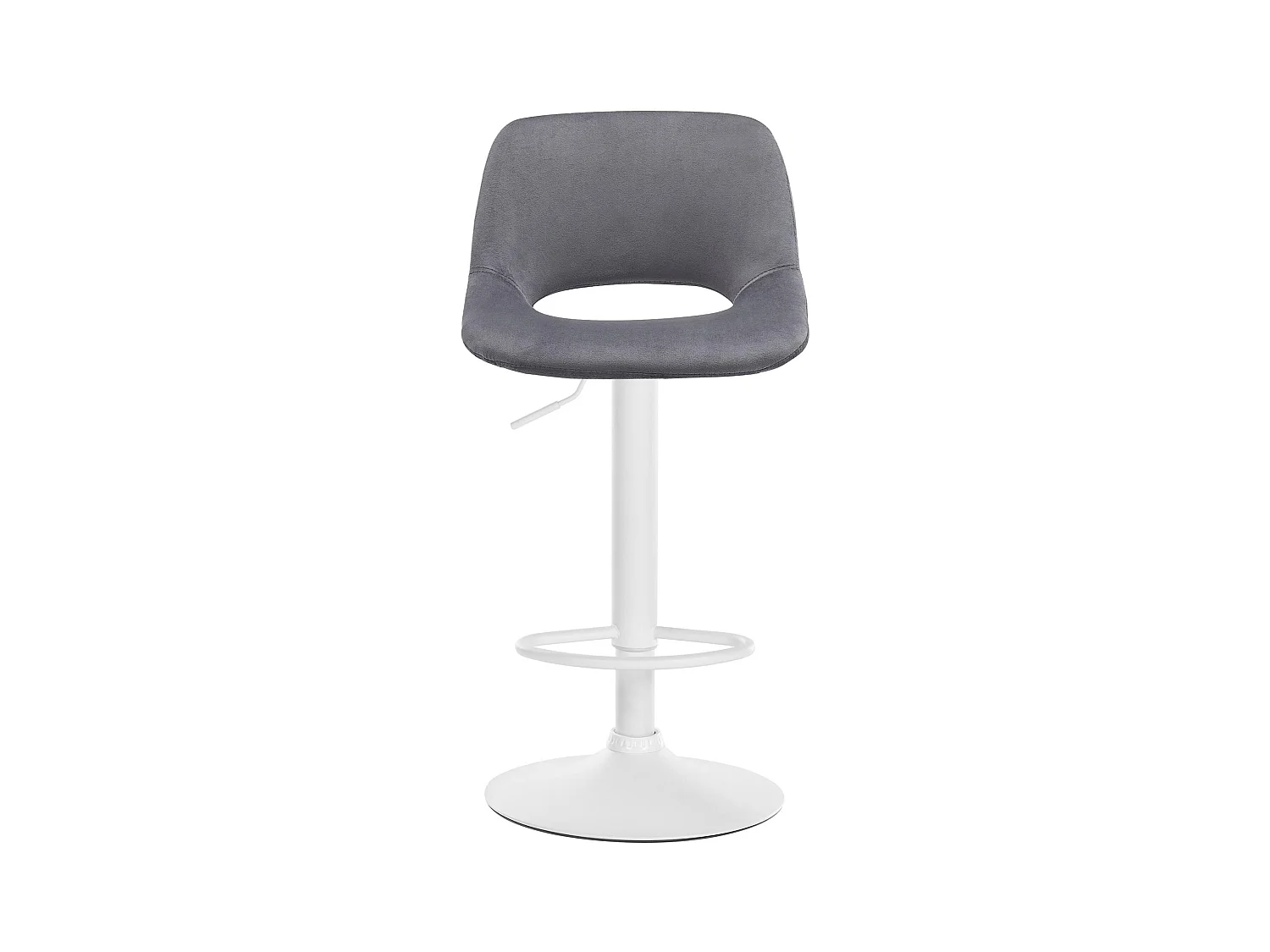 Lot de 2  Tabouret de bar - Velours - Gris foncé - Camden