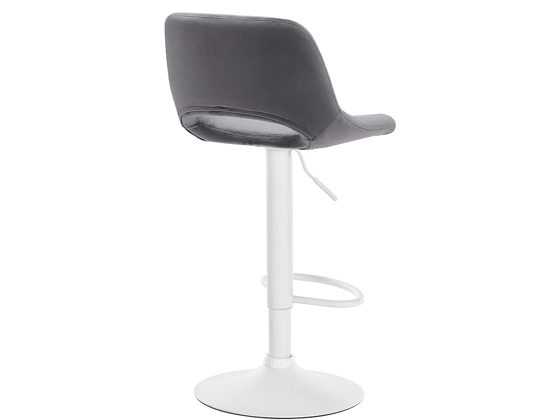 Lot de 2  Tabouret de bar - Velours - Gris foncé - Camden