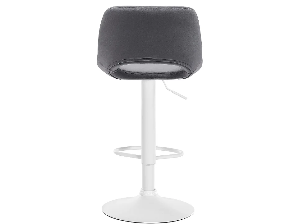 Lot de 2  Tabouret de bar - Velours - Gris foncé - Camden