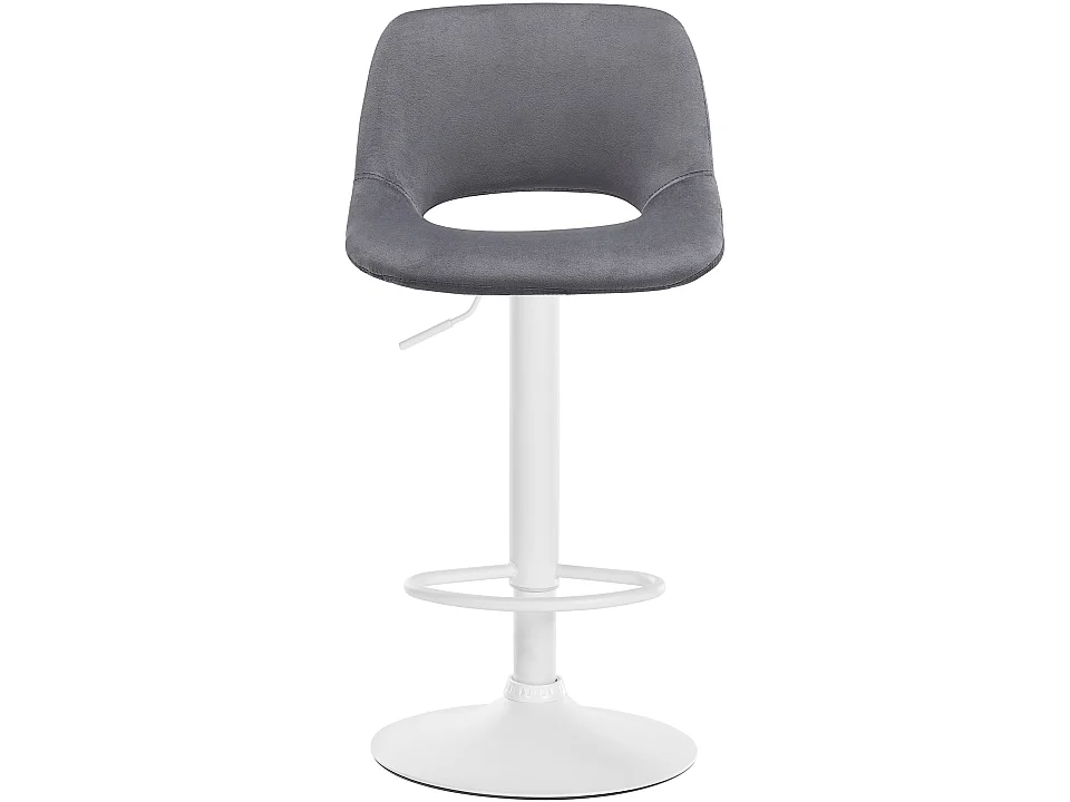 Lot de 2  Tabouret de bar - Velours - Gris foncé - Camden