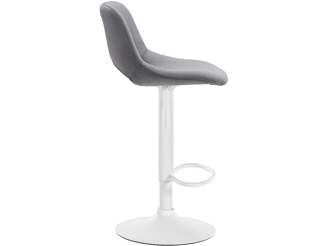Lot de 2  Tabouret de bar - Velours - Gris foncé - Camden