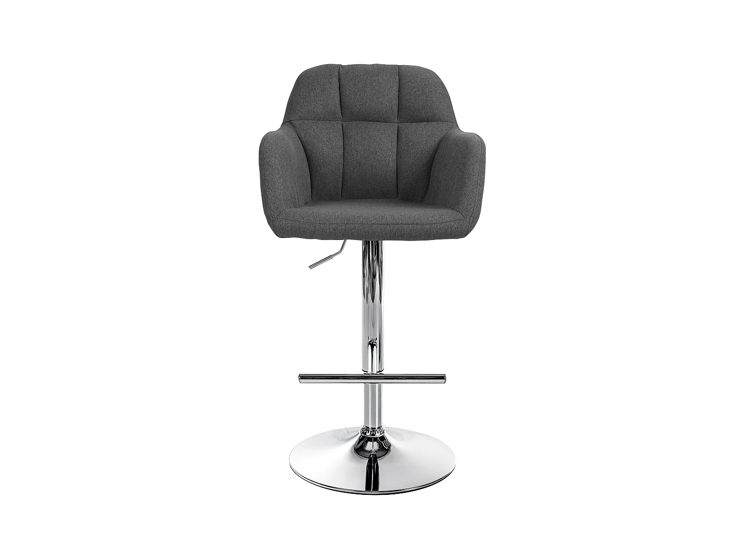 Tabouret de bar - Tissu - Gris foncé - Natoma