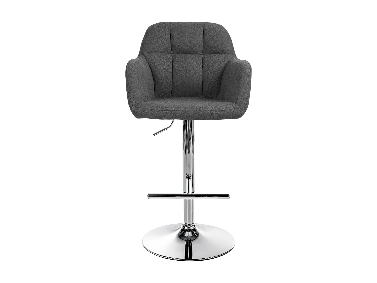 Tabouret de bar - Tissu - Gris foncé - Natoma