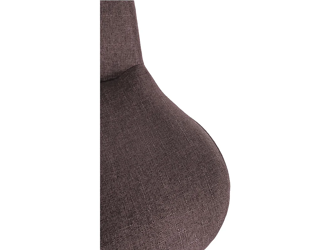 Tabouret de bar - Tissu - Marron foncé - Solon