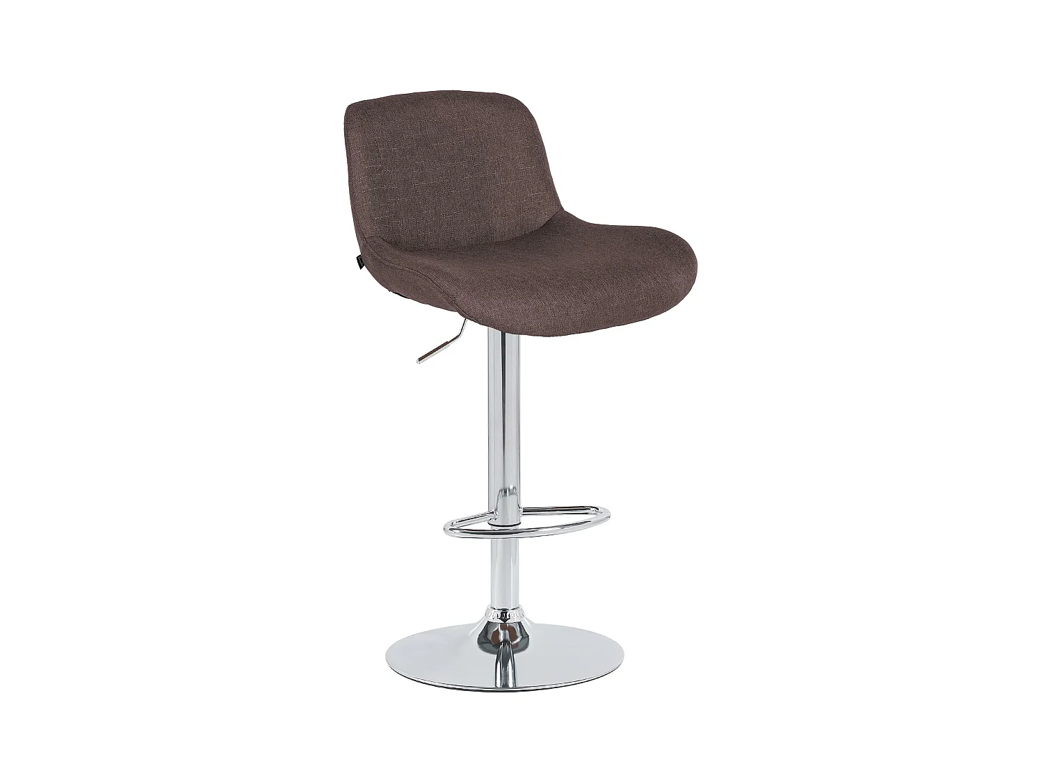 Tabouret de bar - Tissu - Marron foncé - Solon