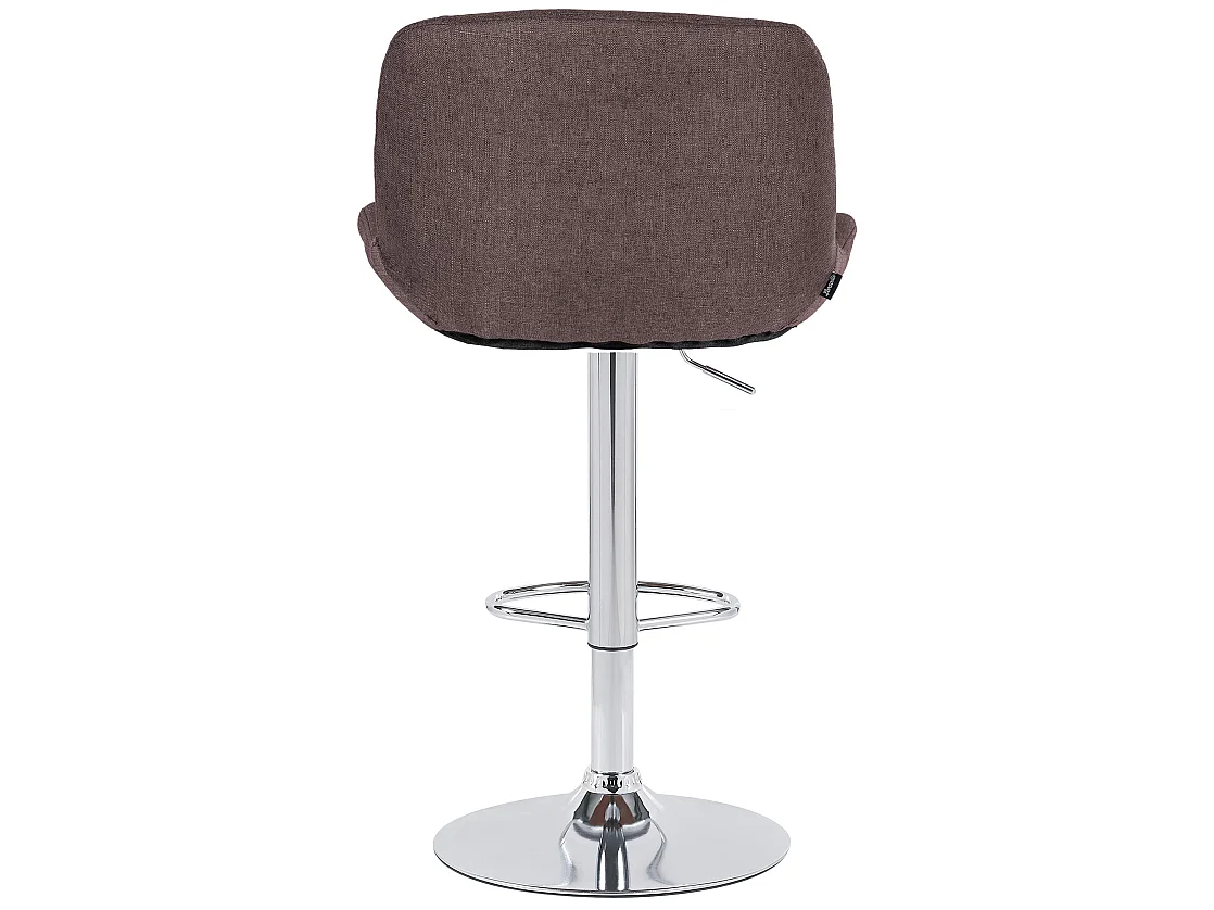 Tabouret de bar - Tissu - Marron foncé - Solon