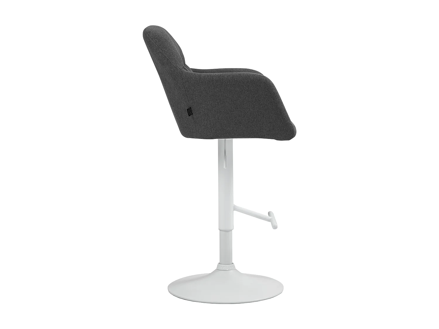 Tabouret de bar - Tissu - Gris foncé - Natoma
