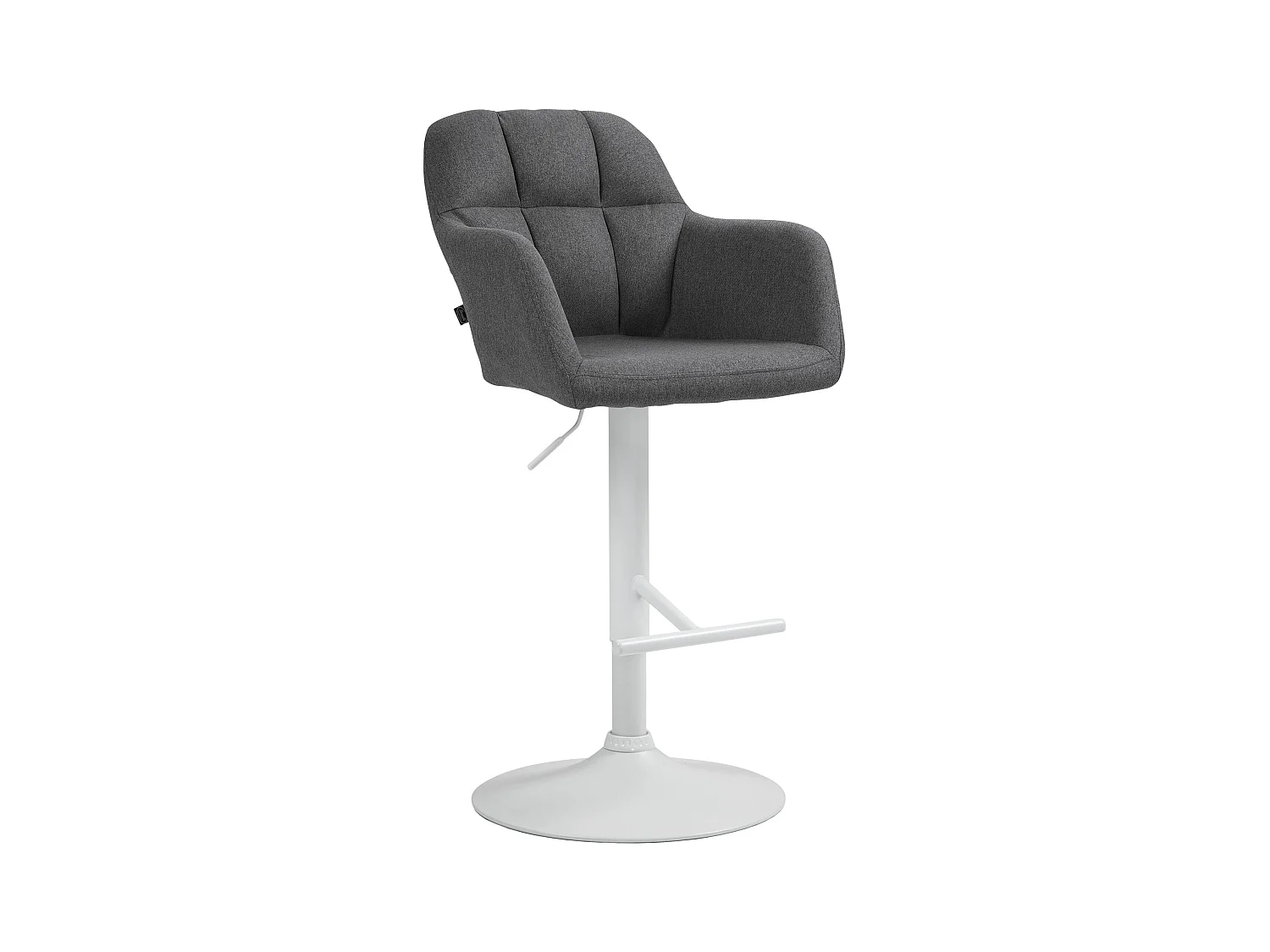 Tabouret de bar - Tissu - Gris foncé - Natoma