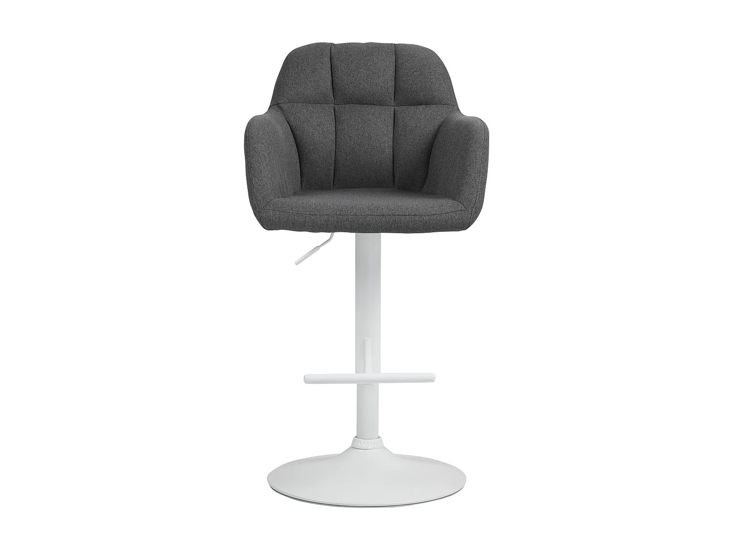 Tabouret de bar - Tissu - Gris foncé - Natoma