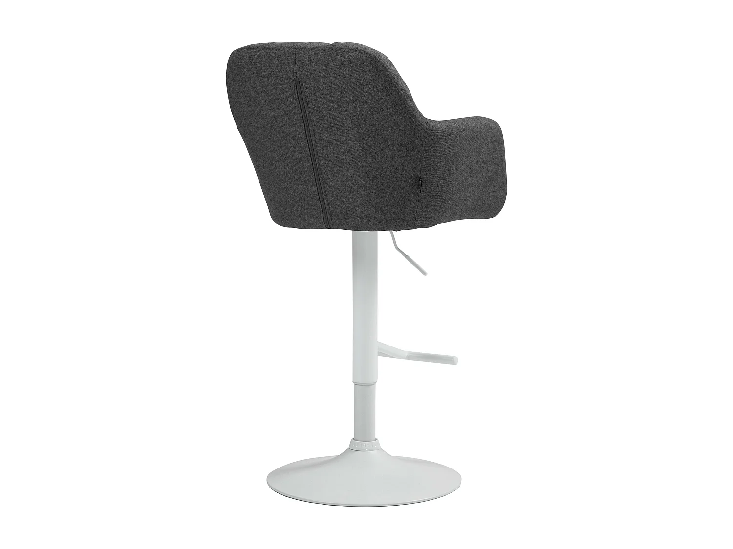 Tabouret de bar - Tissu - Gris foncé - Natoma