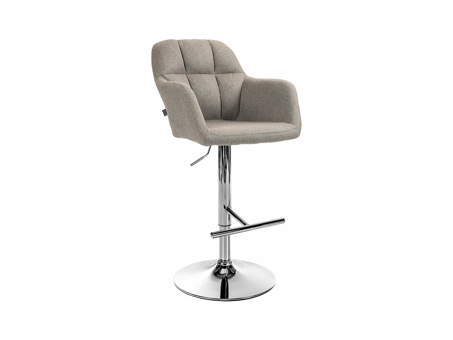 Tabouret de bar - Tissu - Taupe - Natoma