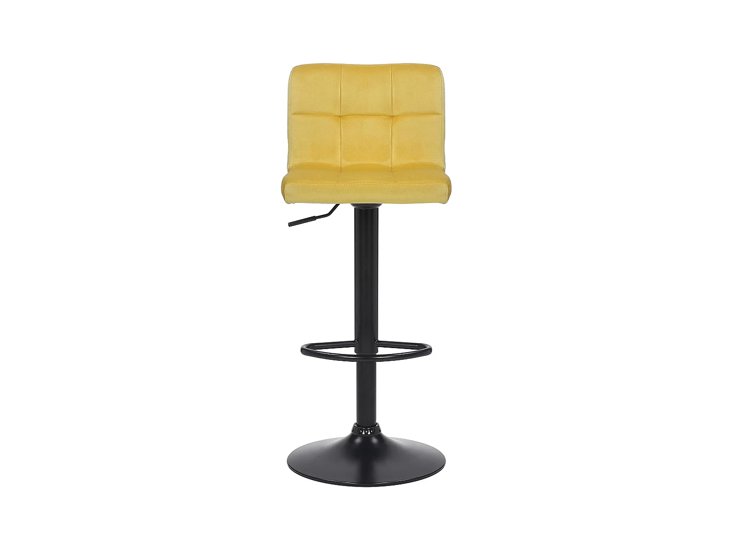 Lot de 4  Tabouret de bar - Velours - Jaune - Feni