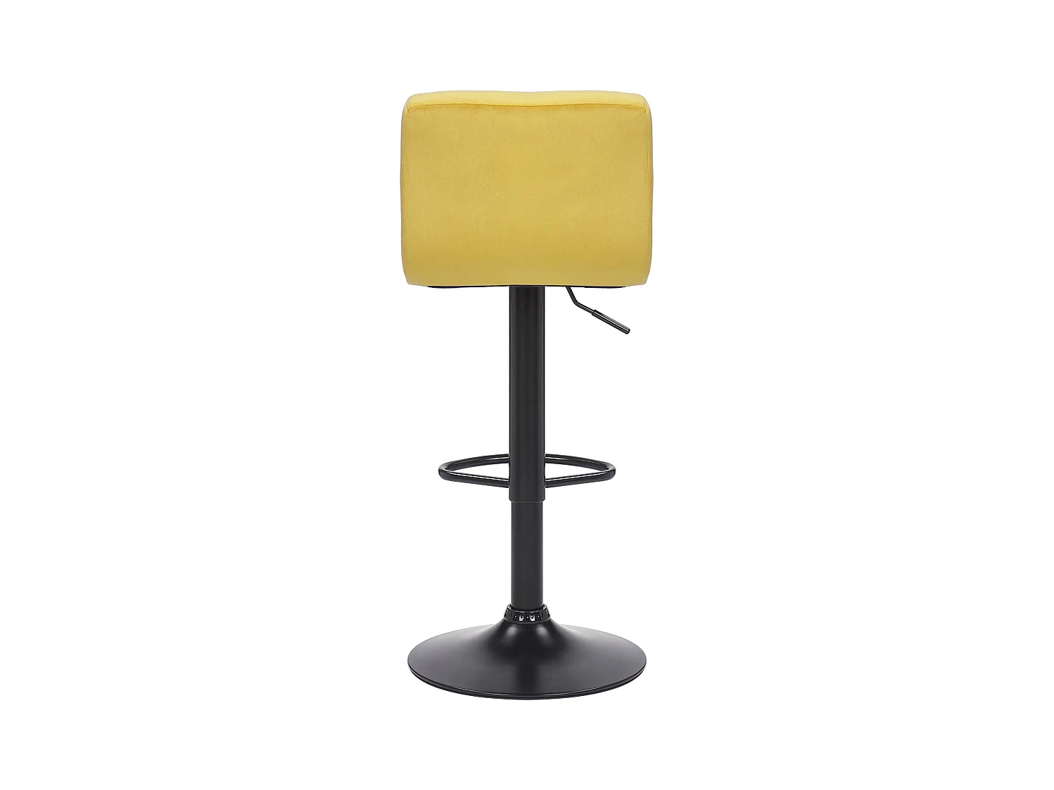 Lot de 4  Tabouret de bar - Velours - Jaune - Feni