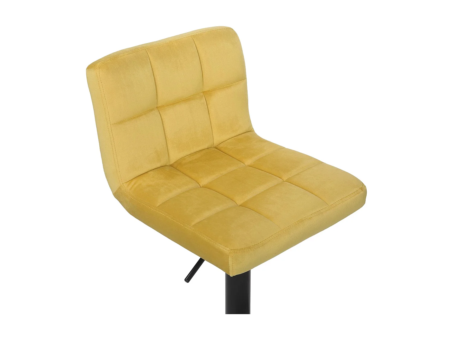 Lot de 4  Tabouret de bar - Velours - Jaune - Feni