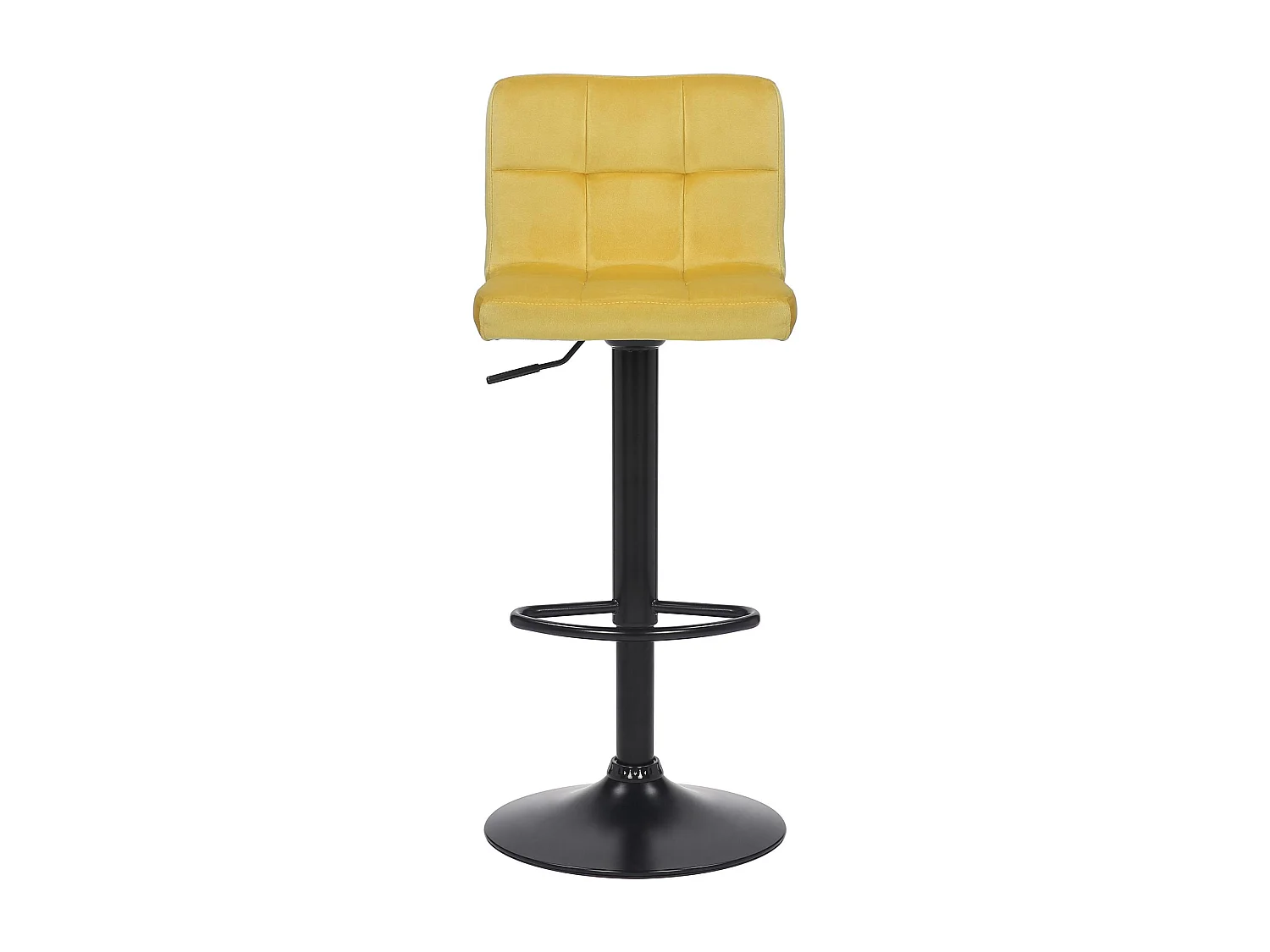 Lot de 4  Tabouret de bar - Velours - Jaune - Feni