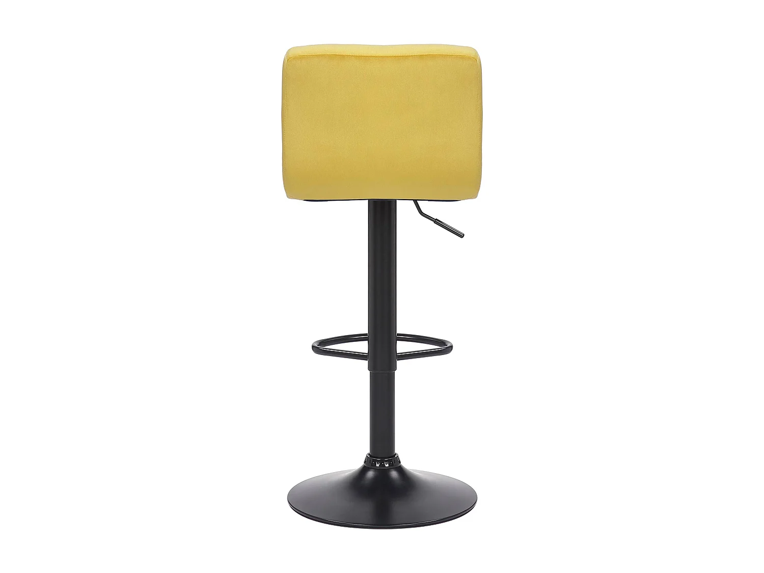 Lot de 4  Tabouret de bar - Velours - Jaune - Feni