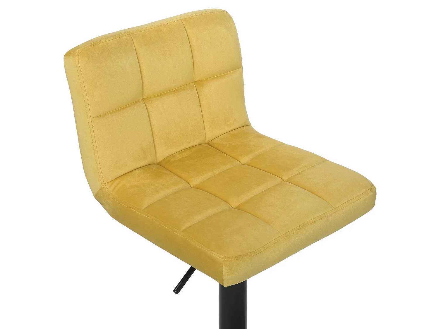 Lot de 4  Tabouret de bar - Velours - Jaune - Feni