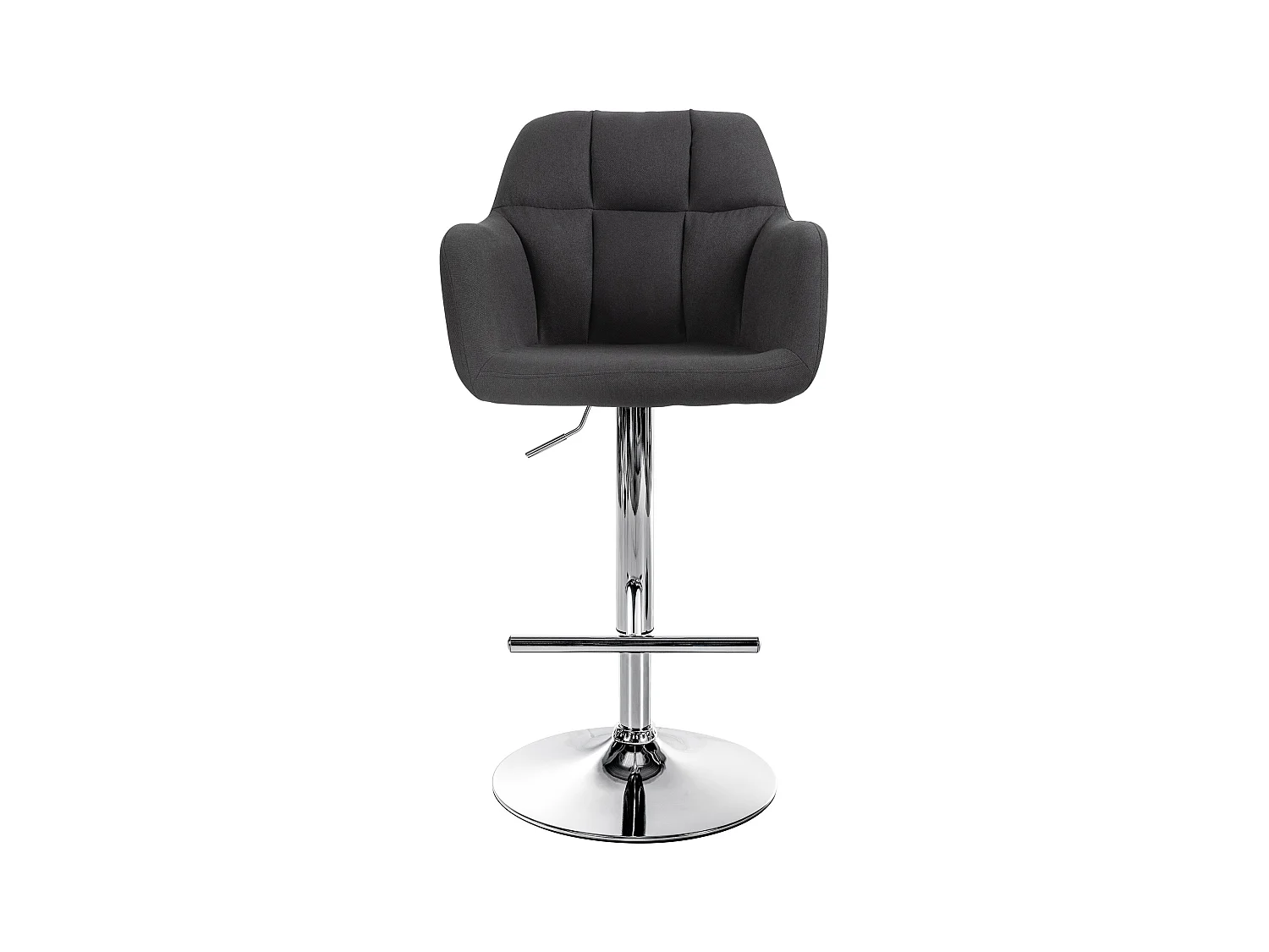 Tabouret de bar - Tissu - Noir - Natoma