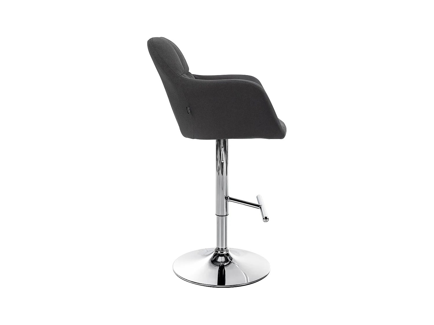 Tabouret de bar - Tissu - Noir - Natoma