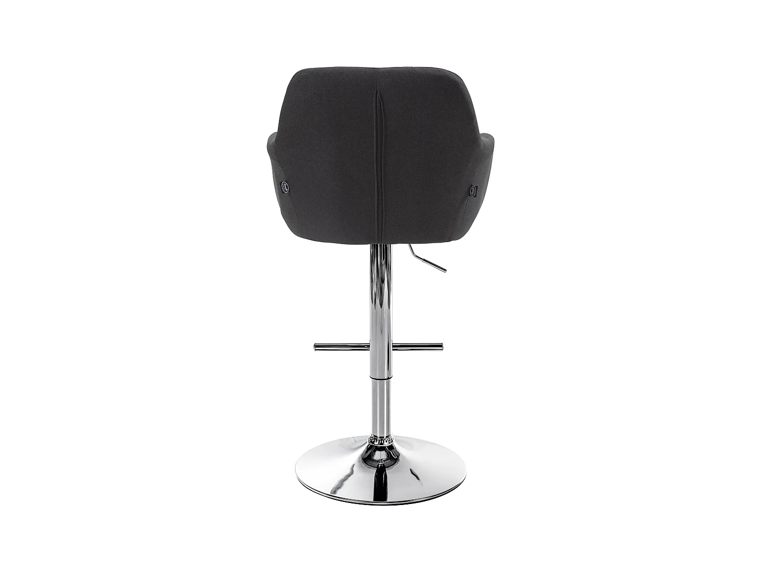 Tabouret de bar - Tissu - Noir - Natoma