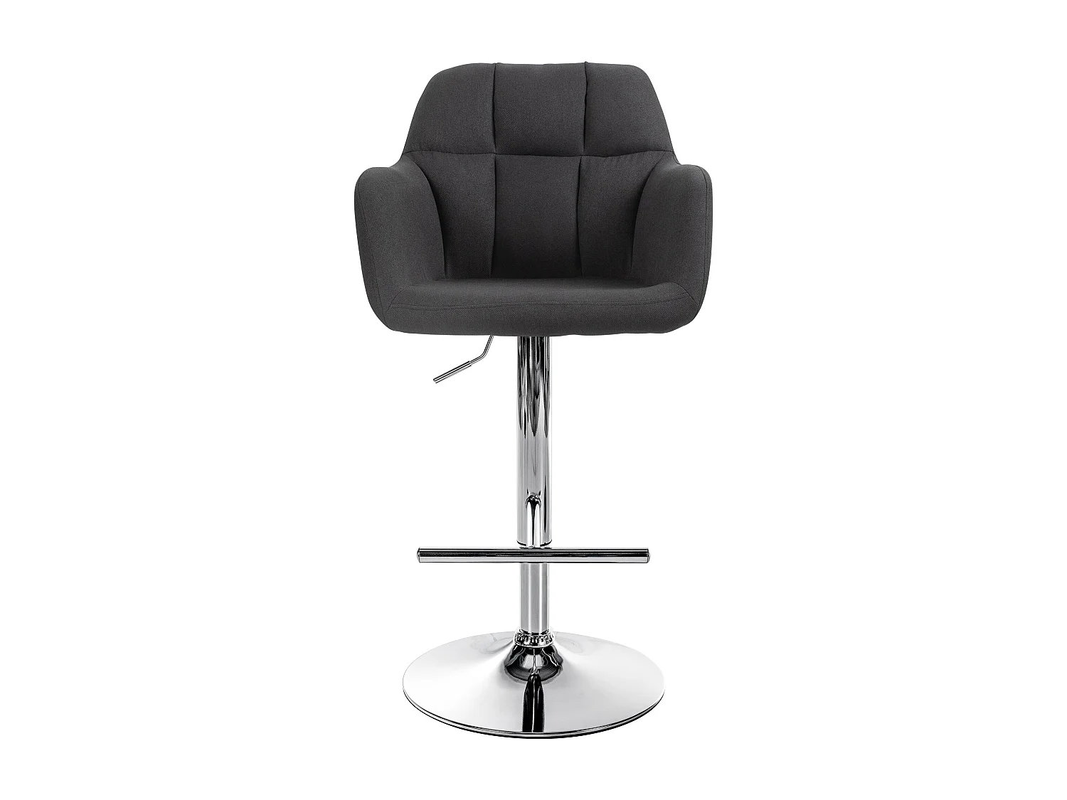 Tabouret de bar - Tissu - Noir - Natoma