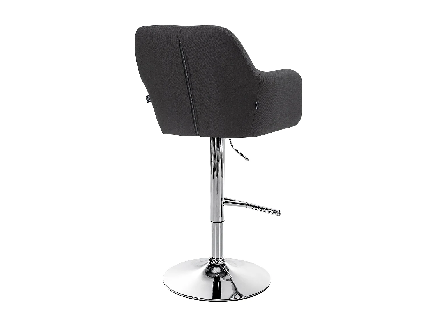 Tabouret de bar - Tissu - Noir - Natoma