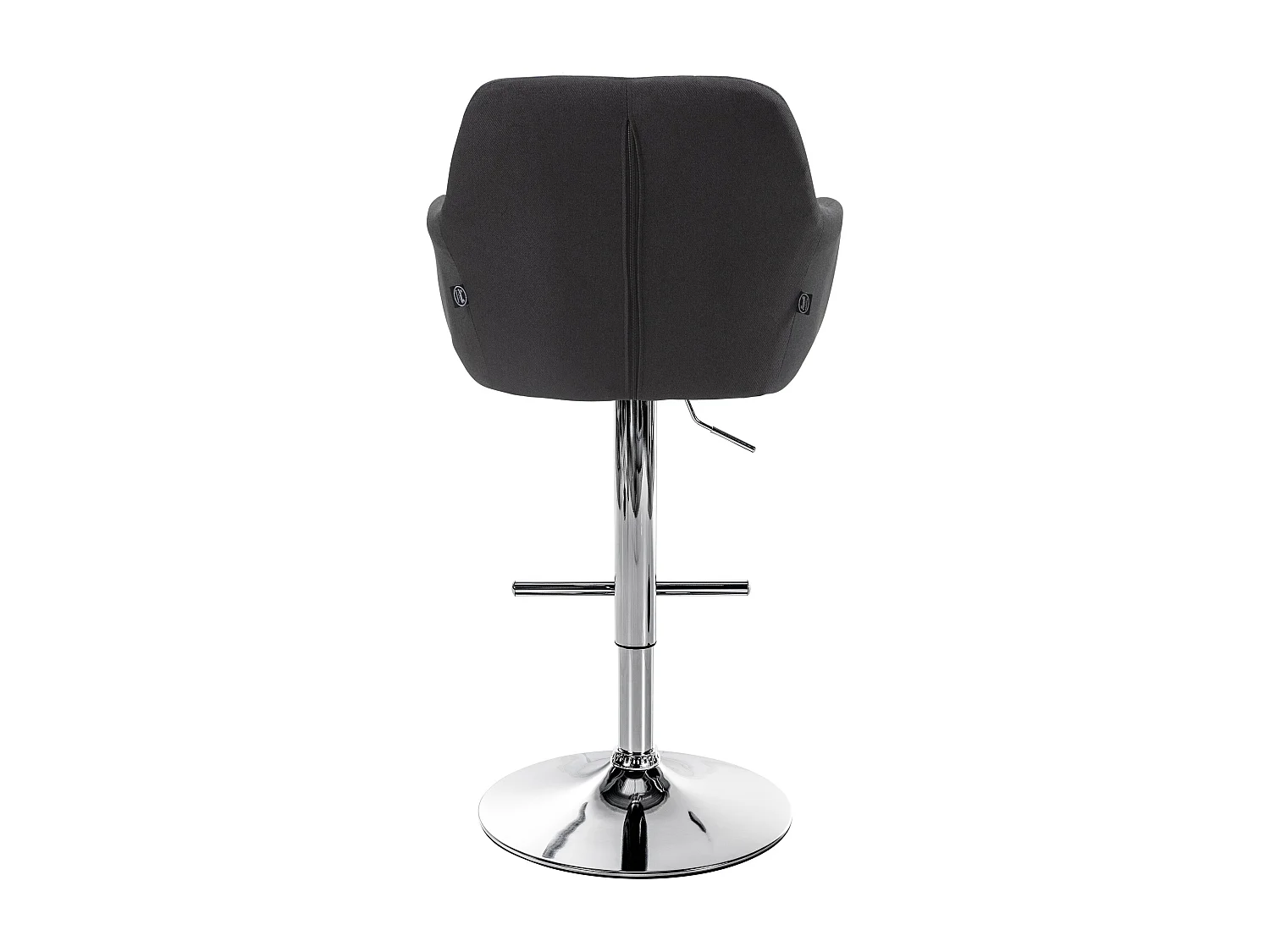 Tabouret de bar - Tissu - Noir - Natoma