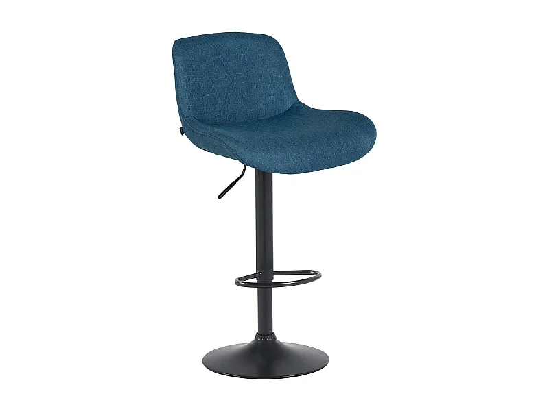 Tabouret de bar - Tissu - Bleu - Solon