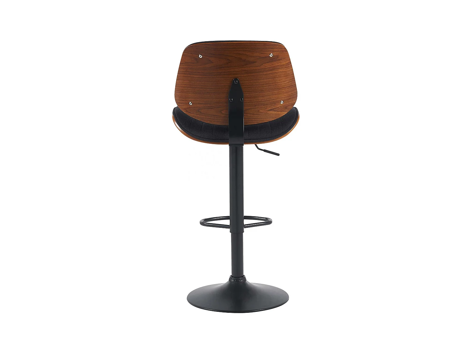 Tabouret de bar - Tissu & Noir - Noyer / Noir - Clawson