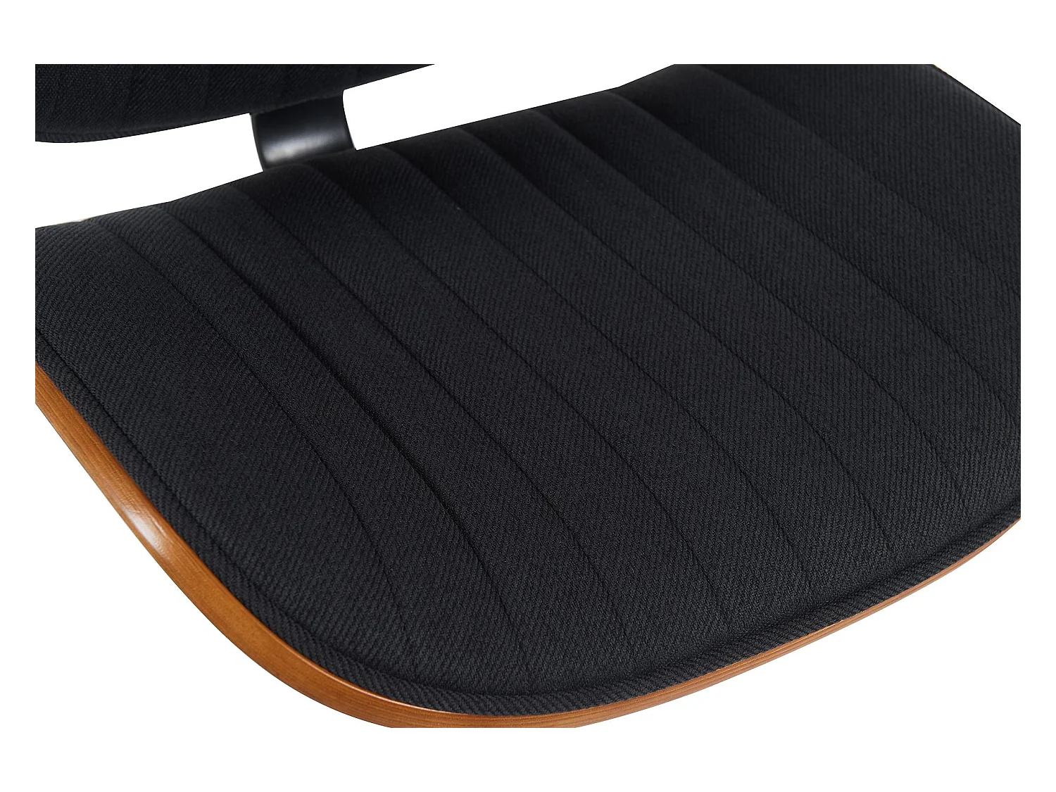 Tabouret de bar - Tissu & Noir - Noyer / Noir - Clawson