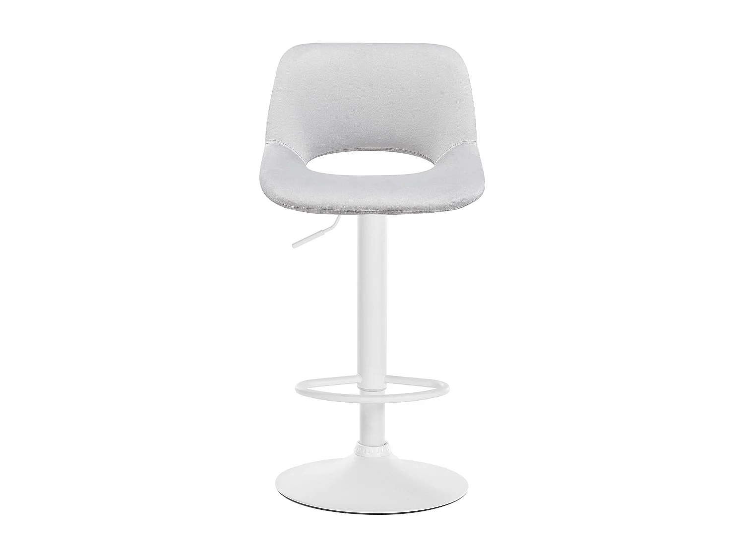 Lot de 2  Tabouret de bar - Velours - Gris clair - Camden