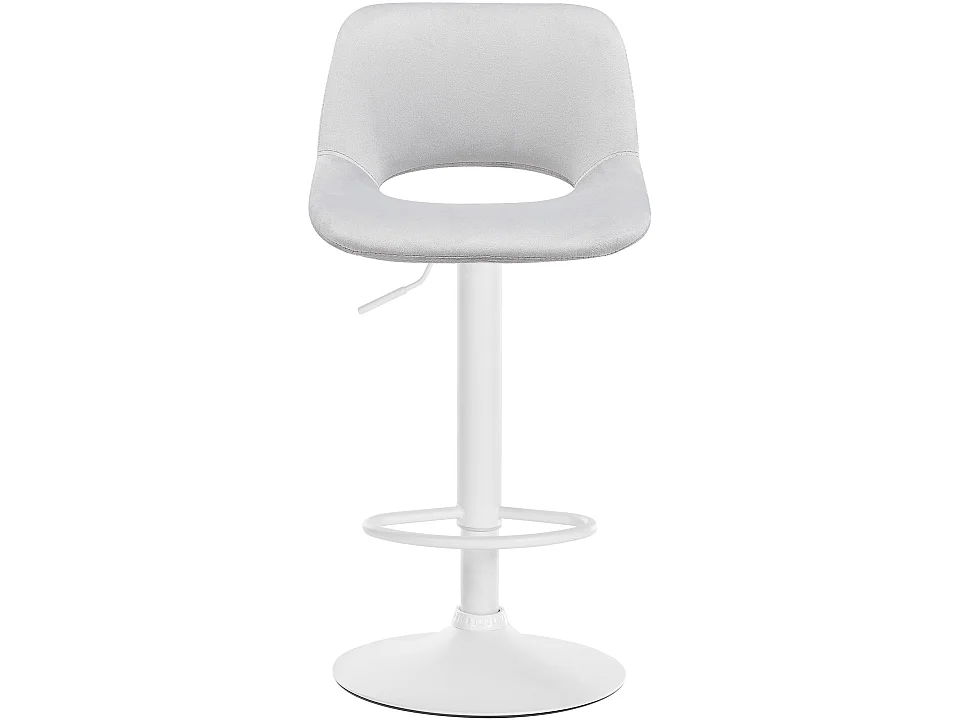 Lot de 2  Tabouret de bar - Velours - Gris clair - Camden