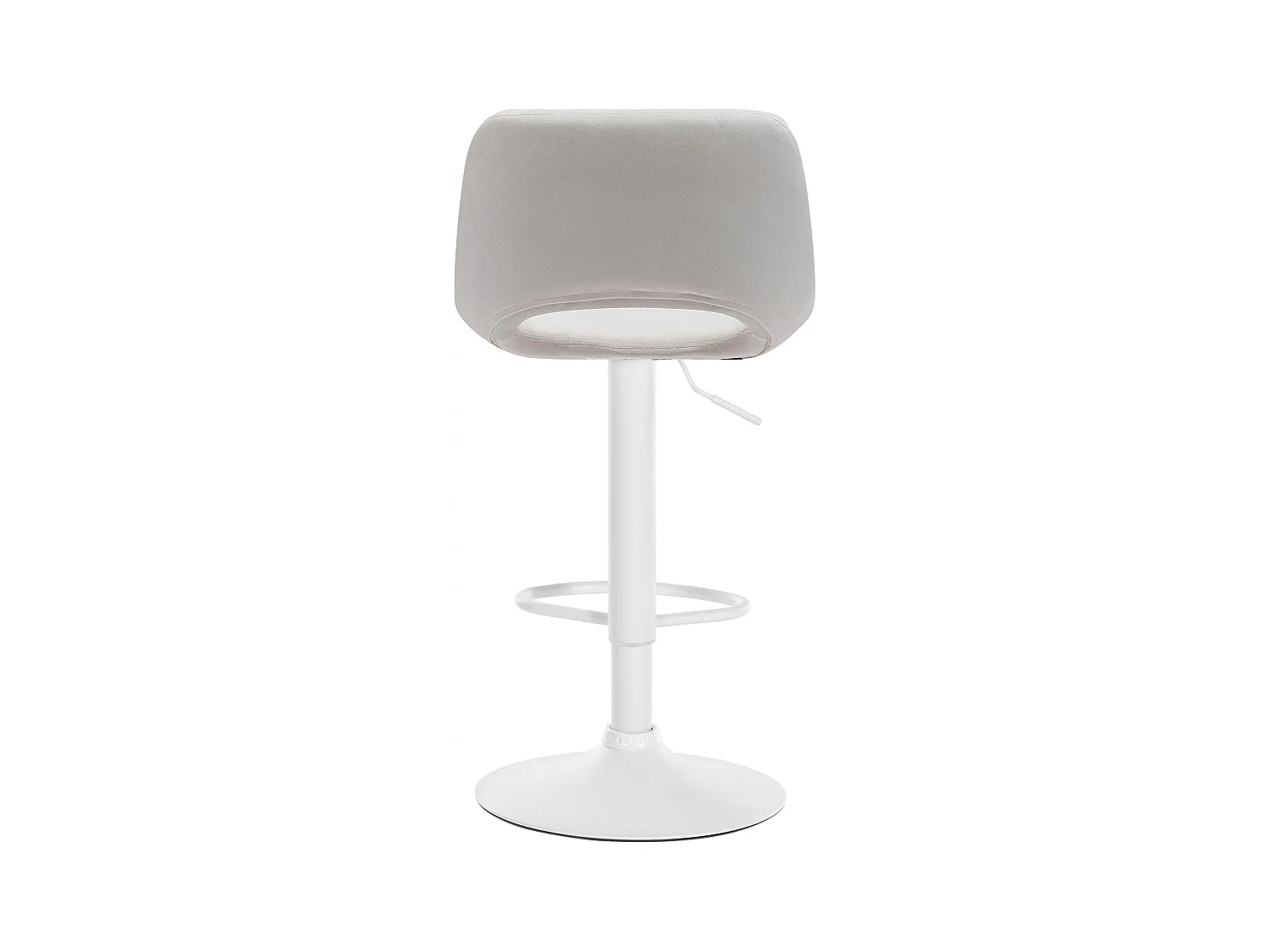 Lot de 2  Tabouret de bar - Velours - Crème - Camden