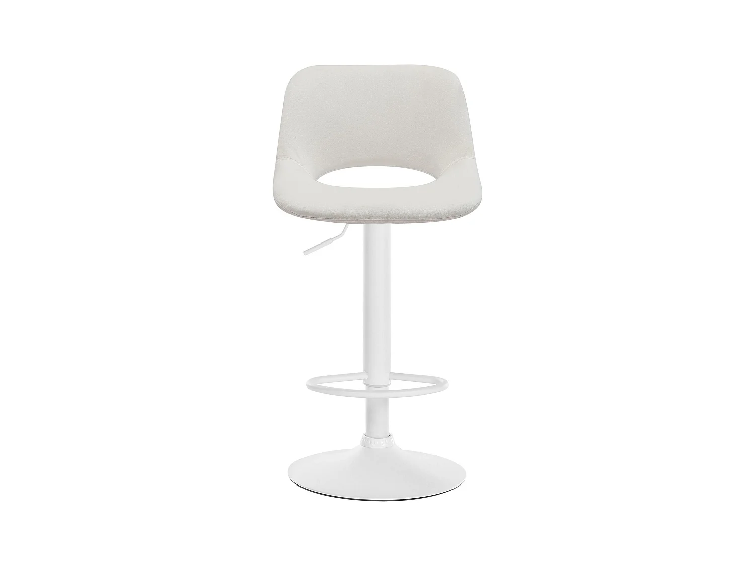 Lot de 2  Tabouret de bar - Velours - Crème - Camden