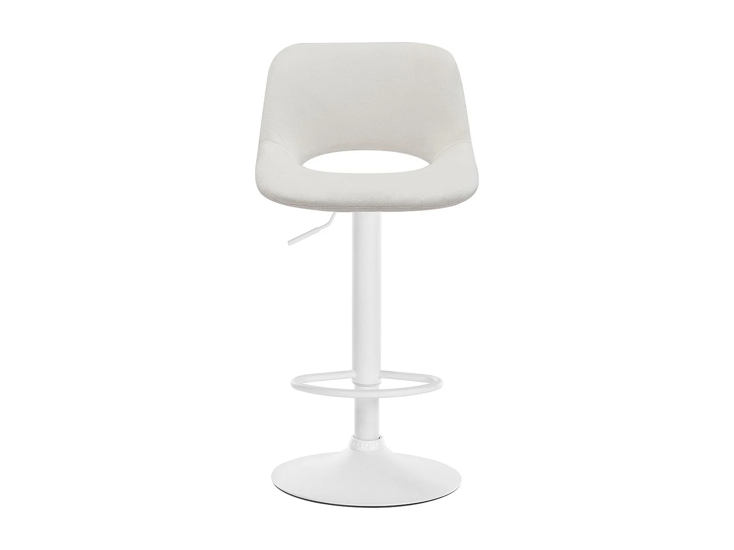 Lot de 2  Tabouret de bar - Velours - Crème - Camden