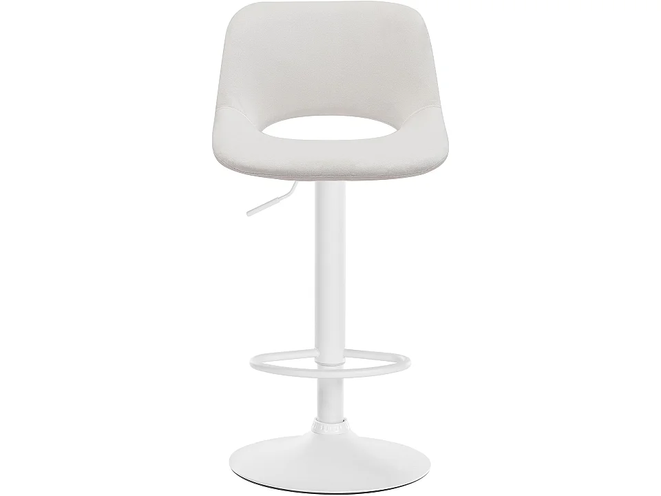 Lot de 2  Tabouret de bar - Velours - Crème - Camden