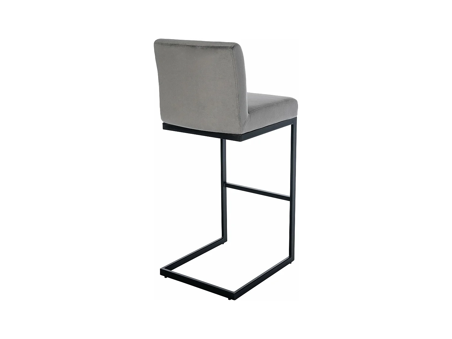 Tabouret de bar - Velours - Gris - Hopewell