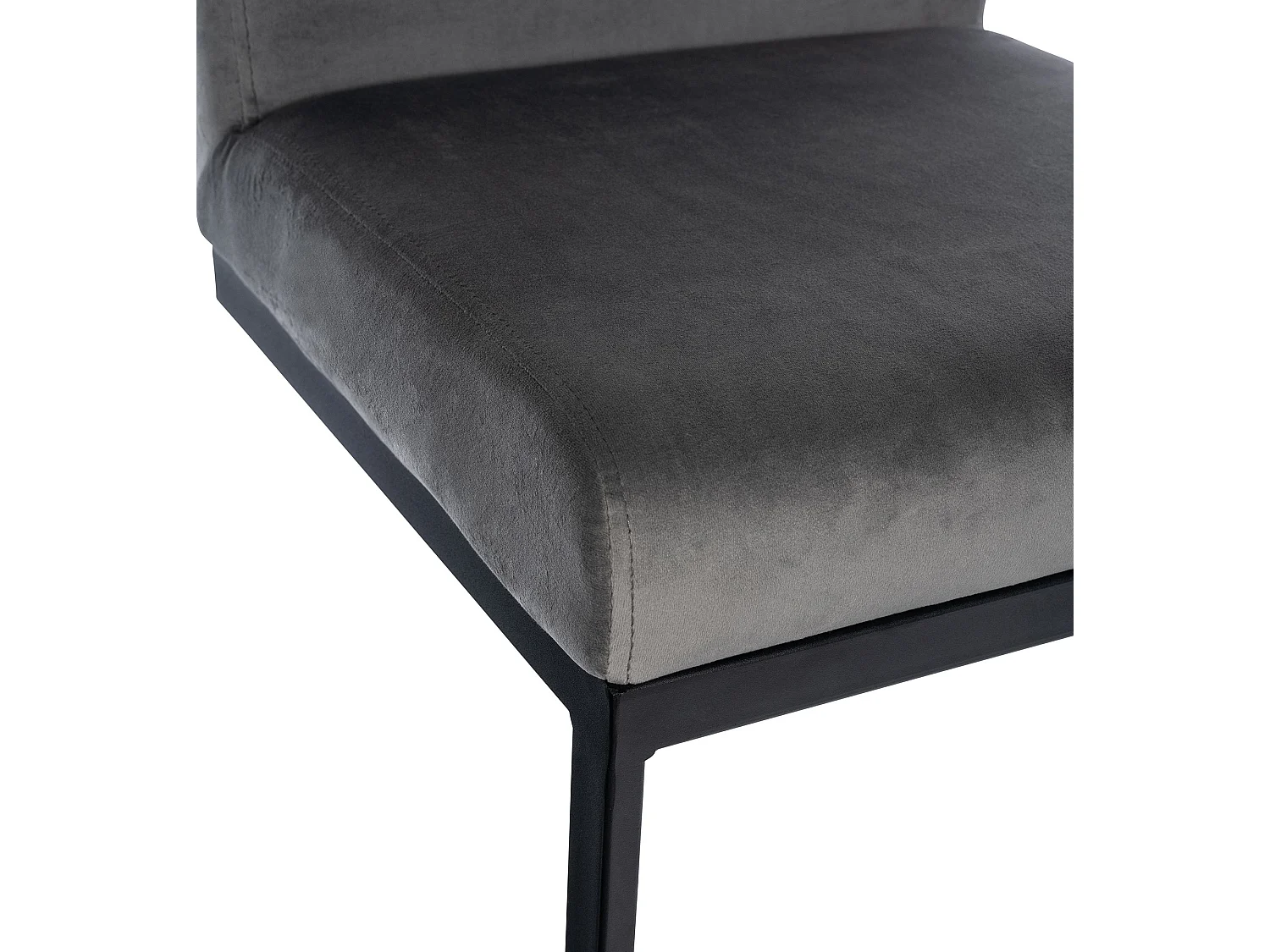 Tabouret de bar - Velours - Gris - Hopewell