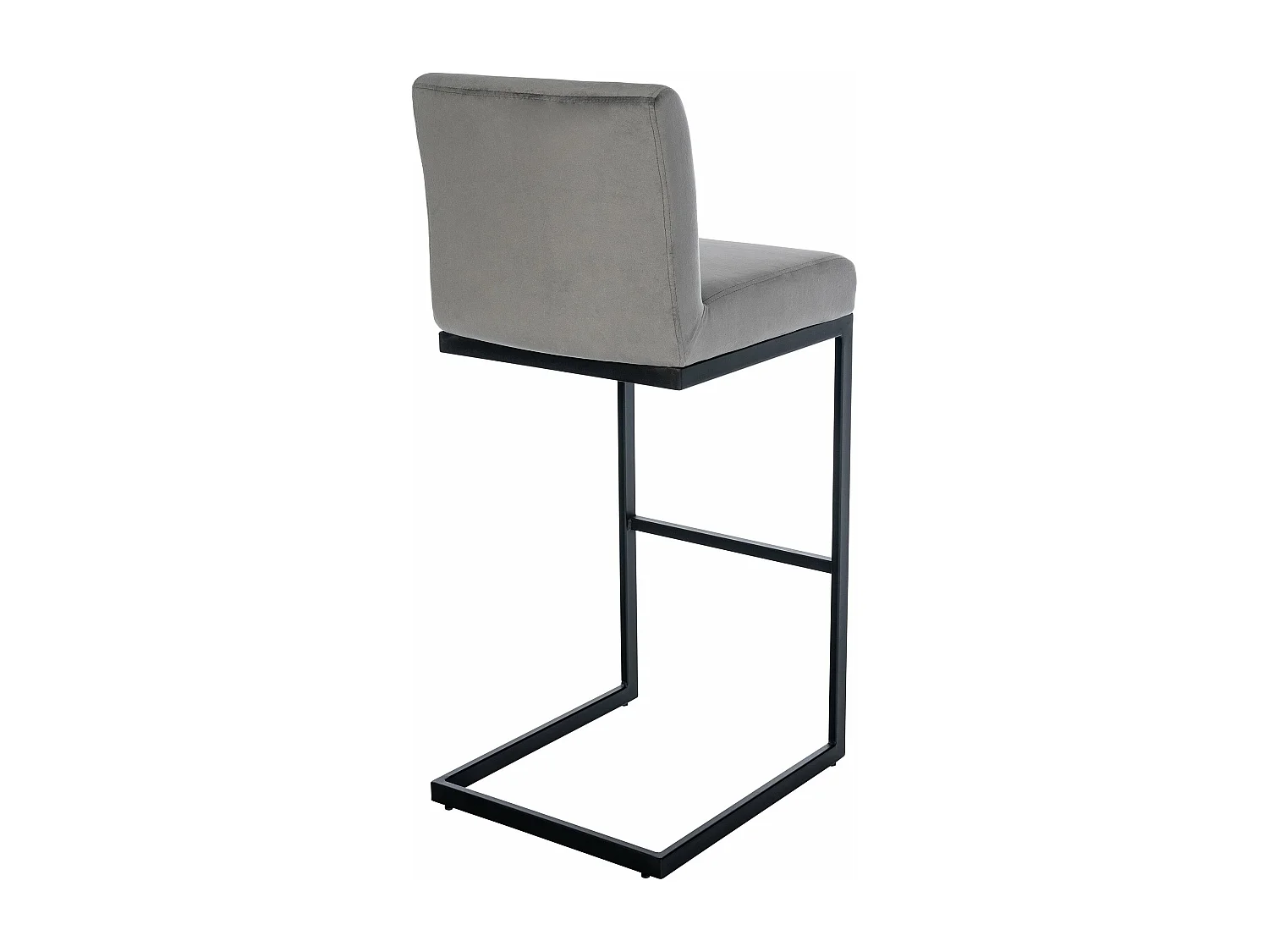 Tabouret de bar - Velours - Gris - Hopewell